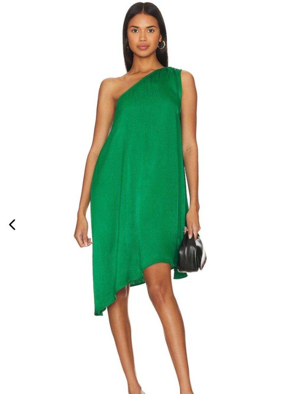 Chic One-Shoulder Green Dress